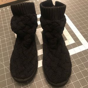 black uggs lace up back